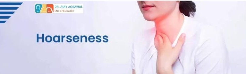 A woman holds her hands to her neck, which is highlighted red, next to text about "Neck Swelling" and "When It's An ENT Disease!". The logo and name of Dr. Ajay Agrawal, ENT Specialist, are also included.