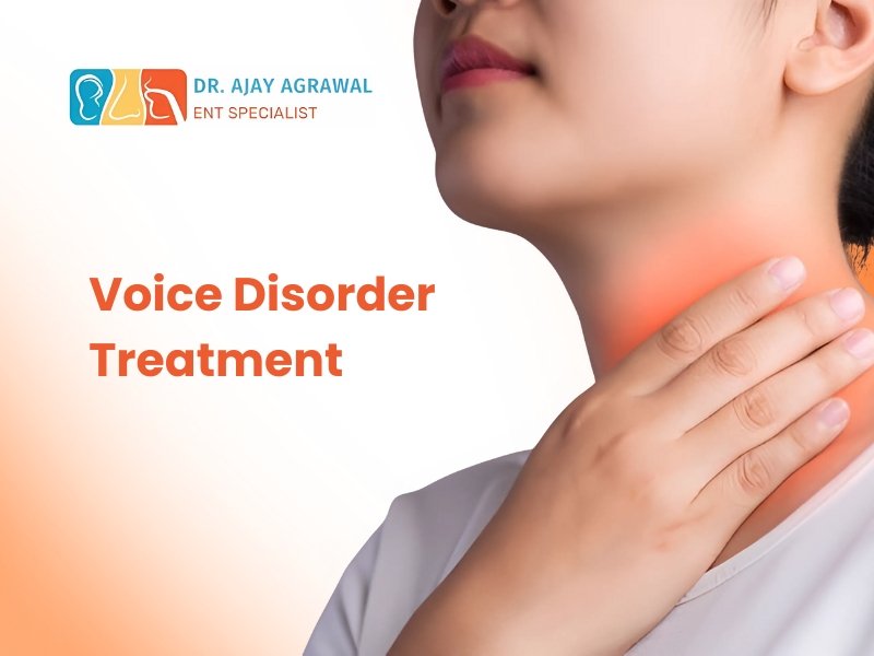 "Dr. Ajay Agrawal, ENT Specialist, providing professional treatment for various voice disorders and vocal health conditions."